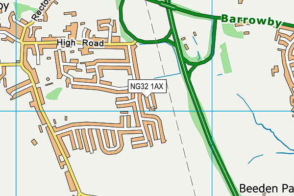 NG32 1AX map - OS VectorMap District (Ordnance Survey) NG32 1AX map - OS VectorMap District (Ordnance Survey)