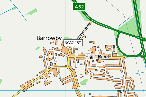 NG32 1BT map - OS VectorMap District (Ordnance Survey) NG32 1BT map - OS VectorMap District (Ordnance Survey)