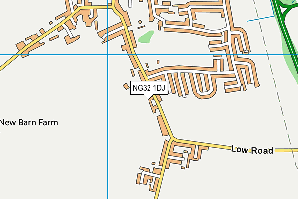 NG32 1DJ map - OS VectorMap District (Ordnance Survey) NG32 1DJ map - OS VectorMap District (Ordnance Survey)