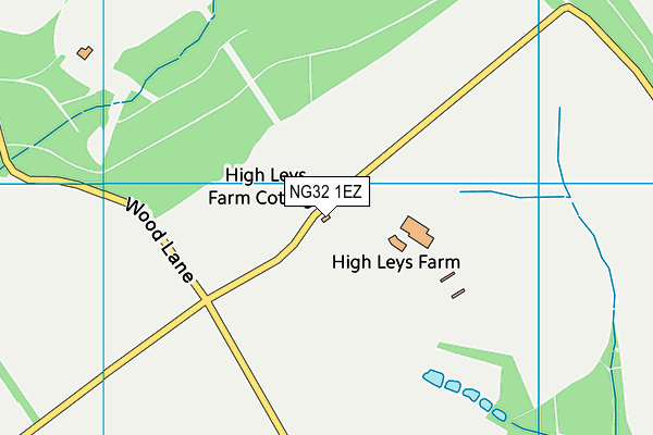 NG32 1EZ map - OS VectorMap District (Ordnance Survey) NG32 1EZ map - OS VectorMap District (Ordnance Survey)