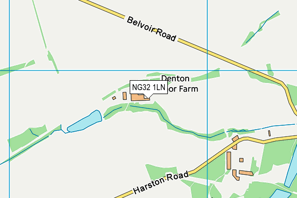 NG32 1LN map - OS VectorMap District (Ordnance Survey) NG32 1LN map - OS VectorMap District (Ordnance Survey)