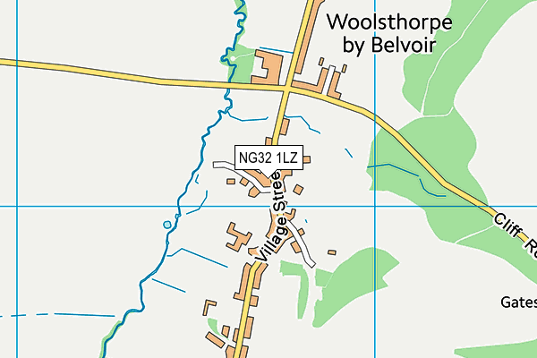 NG32 1LZ map - OS VectorMap District (Ordnance Survey) NG32 1LZ map - OS VectorMap District (Ordnance Survey)