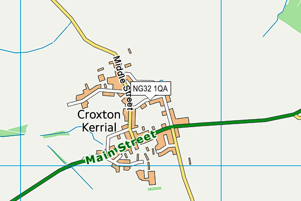 NG32 1QA map - OS VectorMap District (Ordnance Survey) NG32 1QA map - OS VectorMap District (Ordnance Survey)