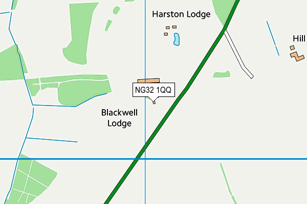 NG32 1QQ map - OS VectorMap District (Ordnance Survey) NG32 1QQ map - OS VectorMap District (Ordnance Survey)
