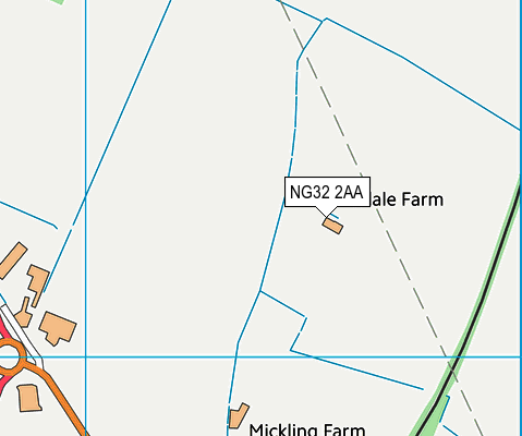 NG32 2AA map - OS VectorMap District (Ordnance Survey) NG32 2AA map - OS VectorMap District (Ordnance Survey)
