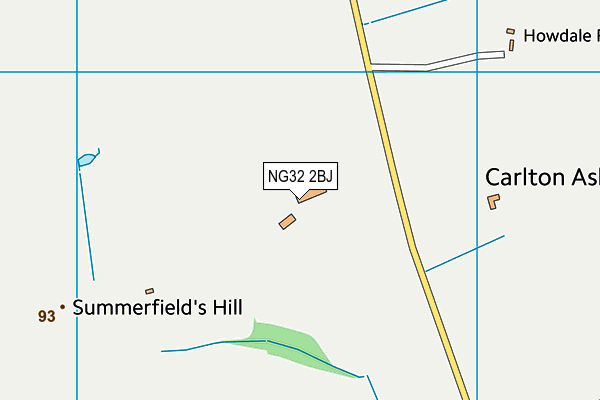 NG32 2BJ map - OS VectorMap District (Ordnance Survey) NG32 2BJ map - OS VectorMap District (Ordnance Survey)