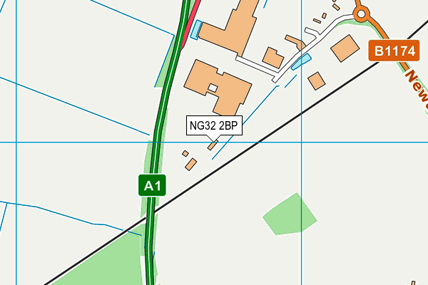 NG32 2BP map - OS VectorMap District (Ordnance Survey) NG32 2BP map - OS VectorMap District (Ordnance Survey)