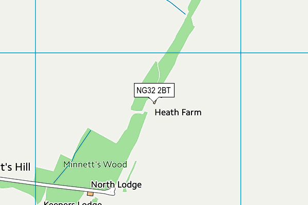 NG32 2BT map - OS VectorMap District (Ordnance Survey) NG32 2BT map - OS VectorMap District (Ordnance Survey)