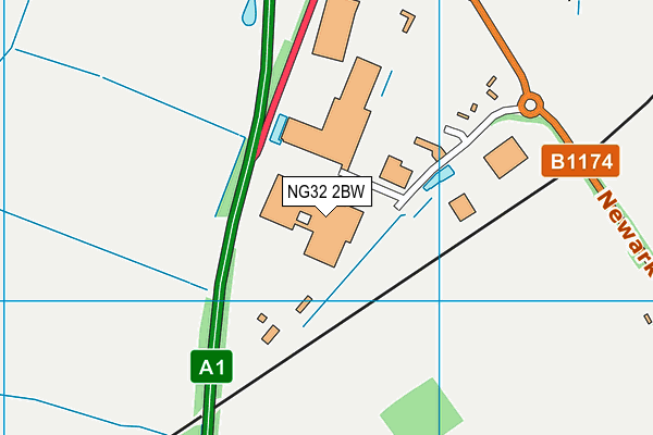 NG32 2BW map - OS VectorMap District (Ordnance Survey) NG32 2BW map - OS VectorMap District (Ordnance Survey)