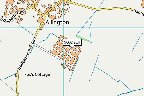 NG32 2EH map - OS VectorMap District (Ordnance Survey) NG32 2EH map - OS VectorMap District (Ordnance Survey)