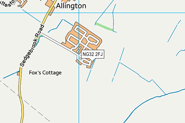 NG32 2FJ map - OS VectorMap District (Ordnance Survey) NG32 2FJ map - OS VectorMap District (Ordnance Survey)