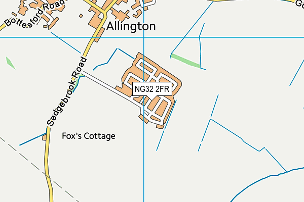 NG32 2FR map - OS VectorMap District (Ordnance Survey) NG32 2FR map - OS VectorMap District (Ordnance Survey)