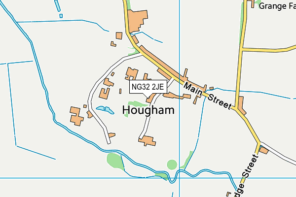 NG32 2JE map - OS VectorMap District (Ordnance Survey)