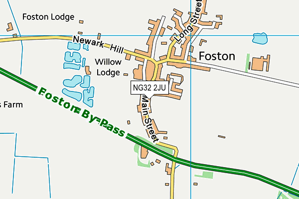 NG32 2JU map - OS VectorMap District (Ordnance Survey) NG32 2JU map - OS VectorMap District (Ordnance Survey)
