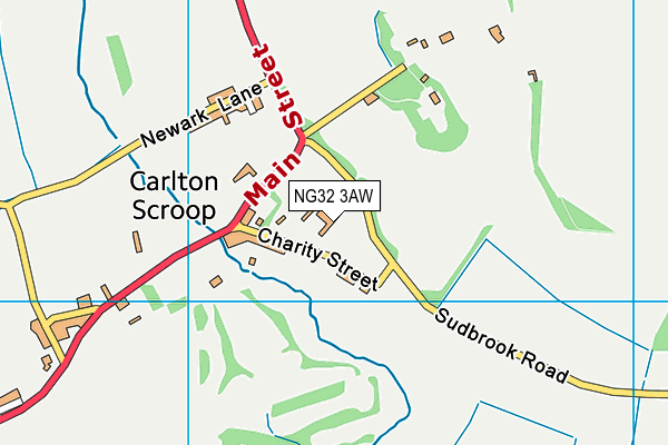 NG32 3AW map - OS VectorMap District (Ordnance Survey) NG32 3AW map - OS VectorMap District (Ordnance Survey)