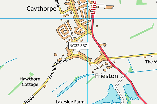 NG32 3BZ map - OS VectorMap District (Ordnance Survey) NG32 3BZ map - OS VectorMap District (Ordnance Survey)