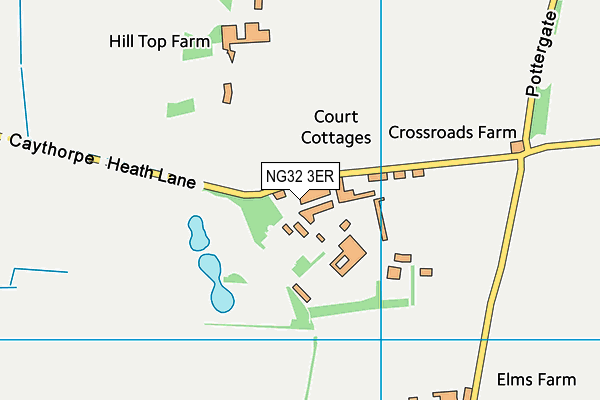 NG32 3ER map - OS VectorMap District (Ordnance Survey) NG32 3ER map - OS VectorMap District (Ordnance Survey)