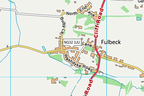 NG32 3JU map - OS VectorMap District (Ordnance Survey) NG32 3JU map - OS VectorMap District (Ordnance Survey)