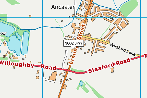 NG32 3PW map - OS VectorMap District (Ordnance Survey) NG32 3PW map - OS VectorMap District (Ordnance Survey)