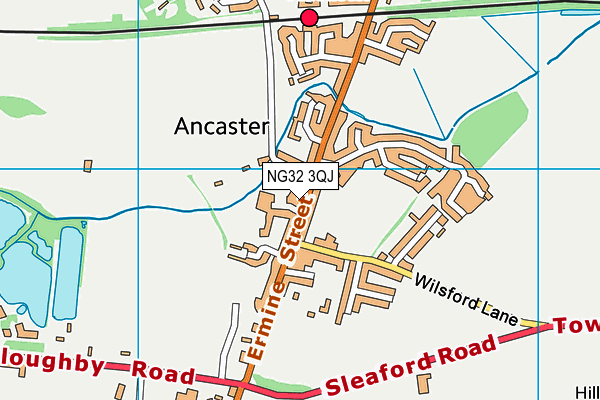 NG32 3QJ map - OS VectorMap District (Ordnance Survey)