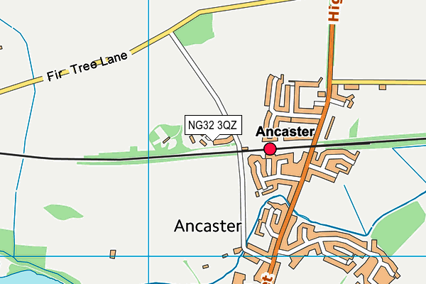 NG32 3QZ map - OS VectorMap District (Ordnance Survey) NG32 3QZ map - OS VectorMap District (Ordnance Survey)