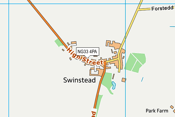 NG33 4PA map - OS VectorMap District (Ordnance Survey) NG33 4PA map - OS VectorMap District (Ordnance Survey)