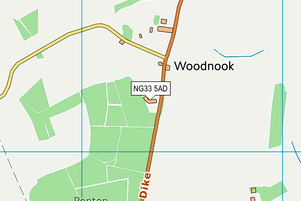 NG33 5AD map - OS VectorMap District (Ordnance Survey) NG33 5AD map - OS VectorMap District (Ordnance Survey)
