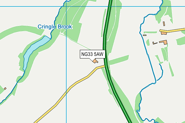 NG33 5AW map - OS VectorMap District (Ordnance Survey) NG33 5AW map - OS VectorMap District (Ordnance Survey)