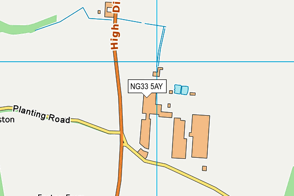 NG33 5AY map - OS VectorMap District (Ordnance Survey) NG33 5AY map - OS VectorMap District (Ordnance Survey)