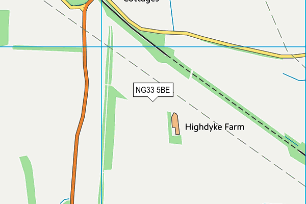 NG33 5BE map - OS VectorMap District (Ordnance Survey) NG33 5BE map - OS VectorMap District (Ordnance Survey)