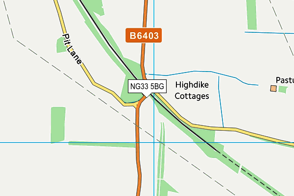 NG33 5BG map - OS VectorMap District (Ordnance Survey) NG33 5BG map - OS VectorMap District (Ordnance Survey)