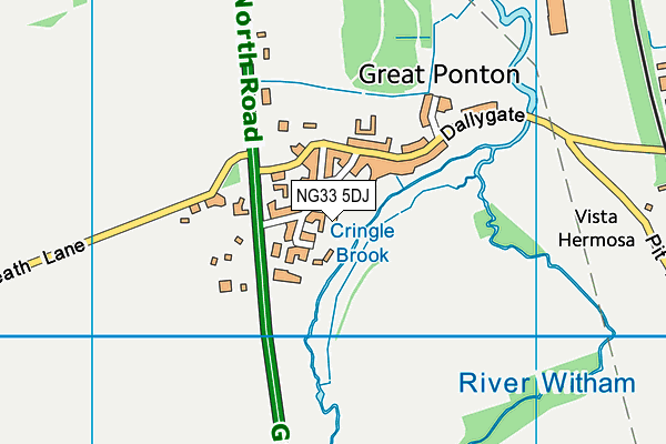 NG33 5DJ map - OS VectorMap District (Ordnance Survey) NG33 5DJ map - OS VectorMap District (Ordnance Survey)