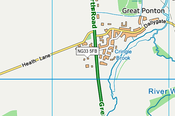 NG33 5FB map - OS VectorMap District (Ordnance Survey) NG33 5FB map - OS VectorMap District (Ordnance Survey)