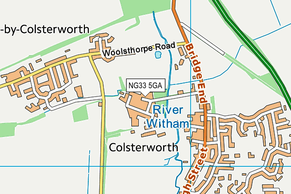 NG33 5GA map - OS VectorMap District (Ordnance Survey) NG33 5GA map - OS VectorMap District (Ordnance Survey)