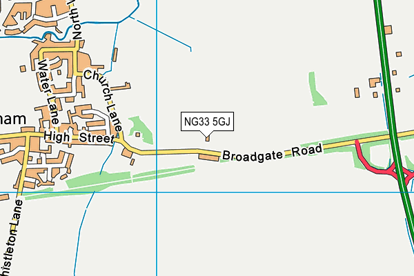 NG33 5GJ map - OS VectorMap District (Ordnance Survey) NG33 5GJ map - OS VectorMap District (Ordnance Survey)
