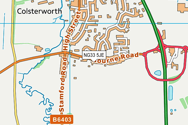 NG33 5JE map - OS VectorMap District (Ordnance Survey) NG33 5JE map - OS VectorMap District (Ordnance Survey)