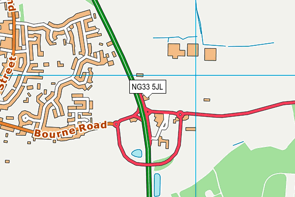 NG33 5JL map - OS VectorMap District (Ordnance Survey) NG33 5JL map - OS VectorMap District (Ordnance Survey)