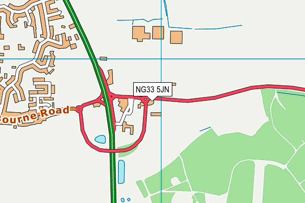 NG33 5JN map - OS VectorMap District (Ordnance Survey) NG33 5JN map - OS VectorMap District (Ordnance Survey)