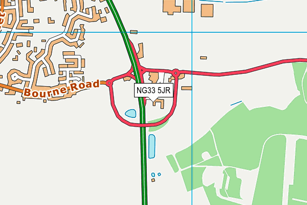 NG33 5JR map - OS VectorMap District (Ordnance Survey) NG33 5JR map - OS VectorMap District (Ordnance Survey)