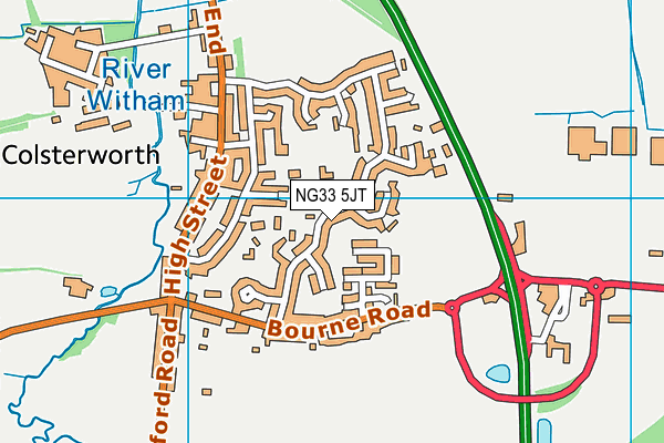 NG33 5JT map - OS VectorMap District (Ordnance Survey) NG33 5JT map - OS VectorMap District (Ordnance Survey)
