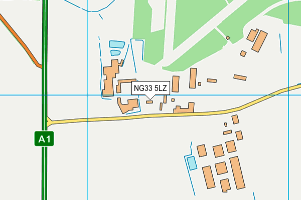 NG33 5LZ map - OS VectorMap District (Ordnance Survey) NG33 5LZ map - OS VectorMap District (Ordnance Survey)