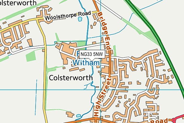 NG33 5NW map - OS VectorMap District (Ordnance Survey)