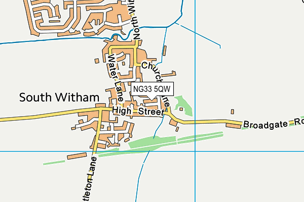 NG33 5QW map - OS VectorMap District (Ordnance Survey) NG33 5QW map - OS VectorMap District (Ordnance Survey)