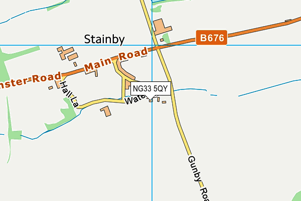 NG33 5QY map - OS VectorMap District (Ordnance Survey)
