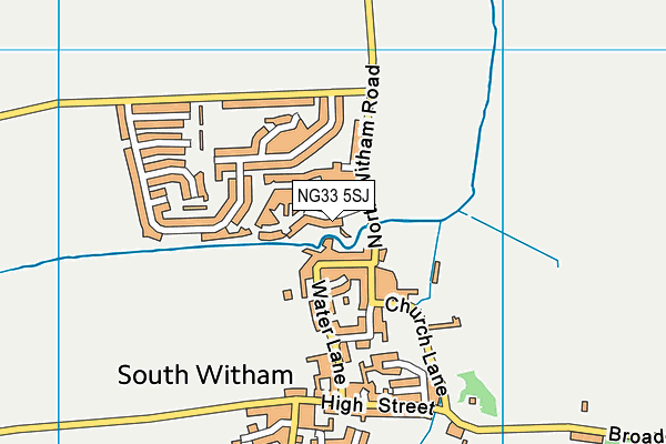 NG33 5SJ map - OS VectorMap District (Ordnance Survey)