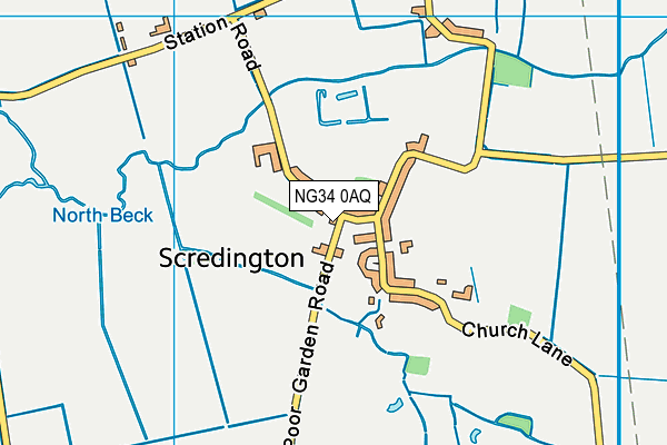 NG34 0AQ map - OS VectorMap District (Ordnance Survey) NG34 0AQ map - OS VectorMap District (Ordnance Survey)