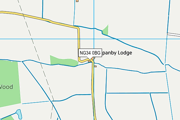 NG34 0BG map - OS VectorMap District (Ordnance Survey) NG34 0BG map - OS VectorMap District (Ordnance Survey)