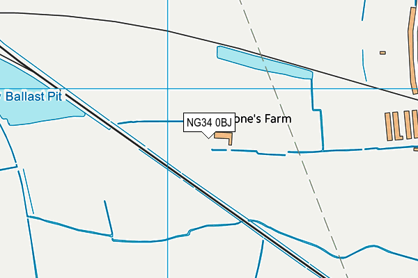 NG34 0BJ map - OS VectorMap District (Ordnance Survey) NG34 0BJ map - OS VectorMap District (Ordnance Survey)