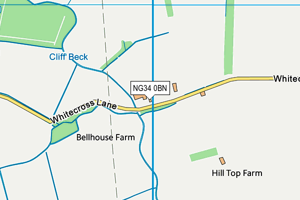 NG34 0BN map - OS VectorMap District (Ordnance Survey) NG34 0BN map - OS VectorMap District (Ordnance Survey)
