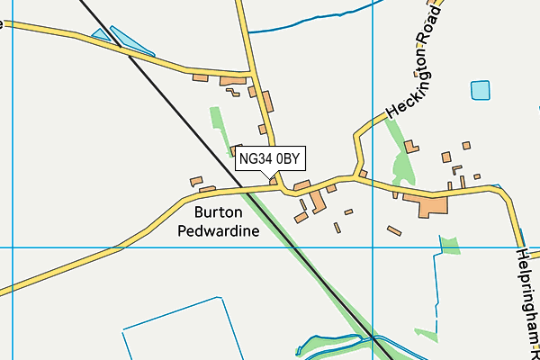 NG34 0BY map - OS VectorMap District (Ordnance Survey)